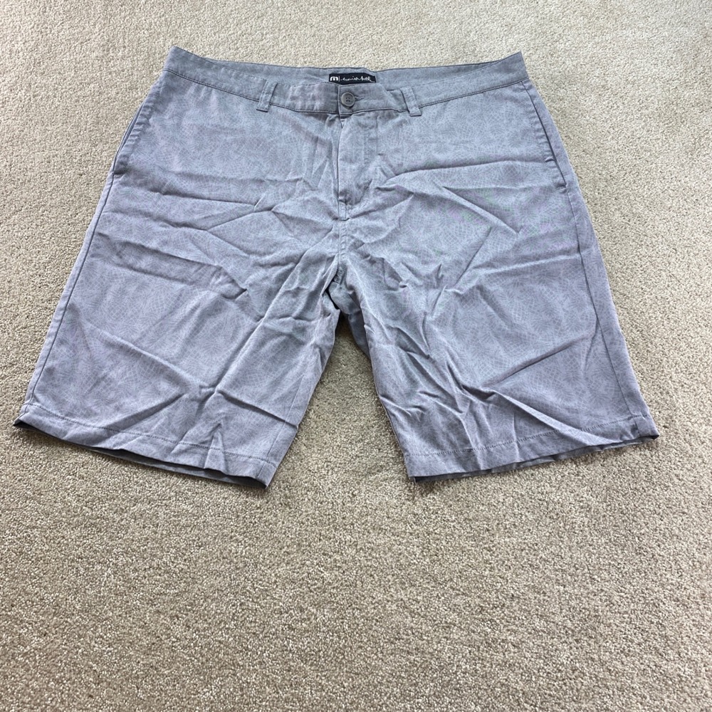 Travis Mathew Golf Shorts Mens 40 Grey Textured Performance Stretch‎ Chino